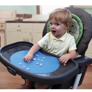 Lot of 2 Gummi mats silicone textured food tray mat